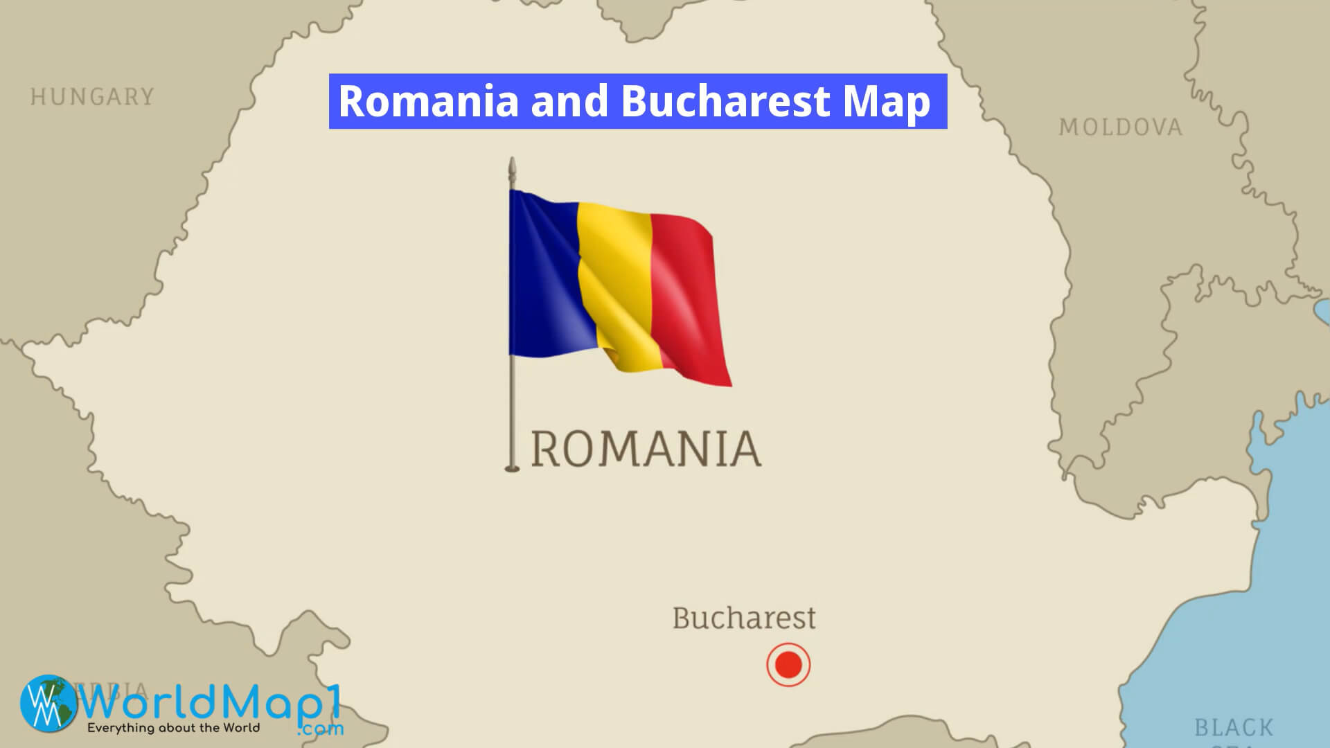 Carte de la Roumanie et de Bucarest